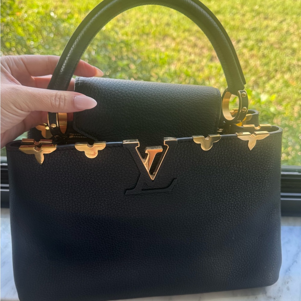 Louis Vuitton Black and Gold Capucines Collection